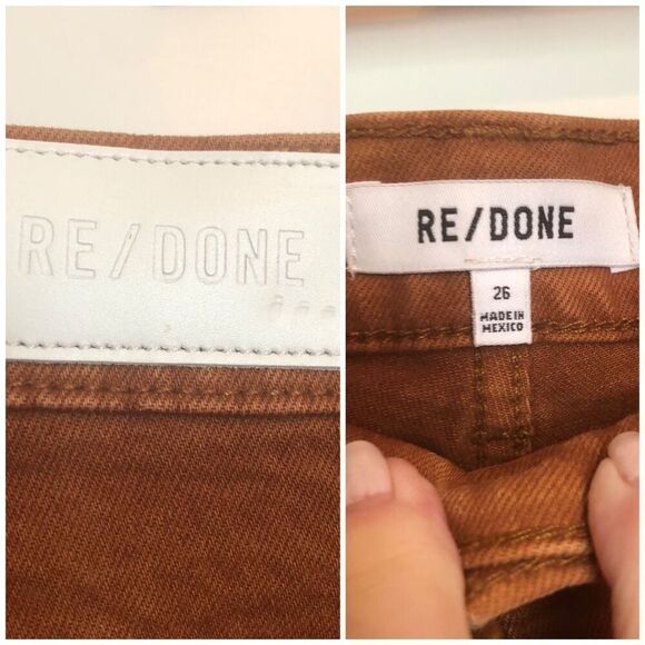 RE/DONE NWOT - L Sz 26 70’s Straight Leg Jeans in Washed Terracotta - Picture 6 of 16